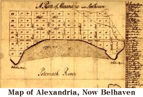 Map of Alexandria (now Belhaven)