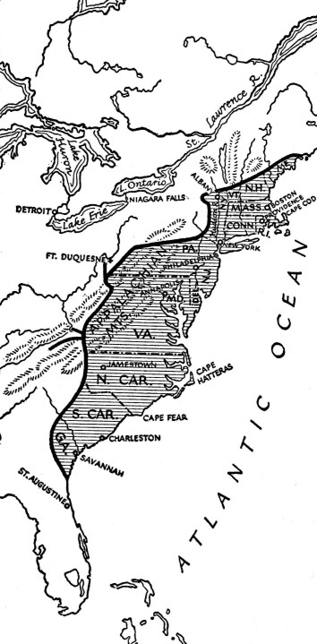 Frontier Line of The Colonies in 1774
