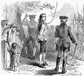 The hanging of Nathan Hale