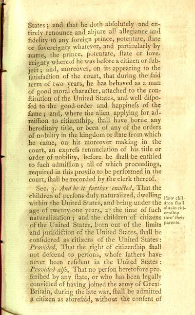 Naturalization Act 1795