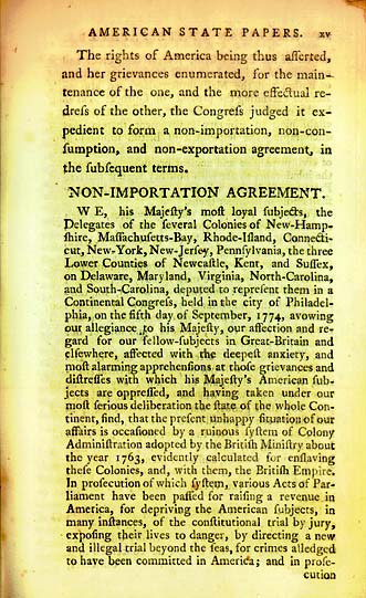 Non-Importation Agreement Part 1