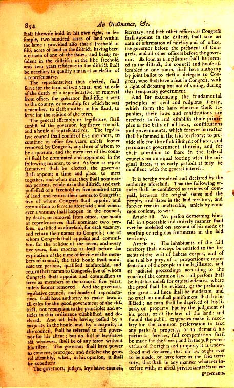 Page 2 of the original Northwest Ordinance