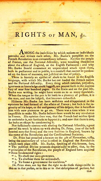 First page The Rights of Man