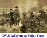 Washington and LaFayette at Valley Forge