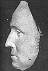 Profile of Houdon Washington Life Mask